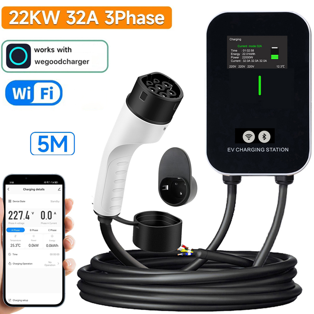 Ev Charger Type 2 22Kw 32A 3 Phase - Caricatore EV Wallbox TYPE-2 7KW 11KW