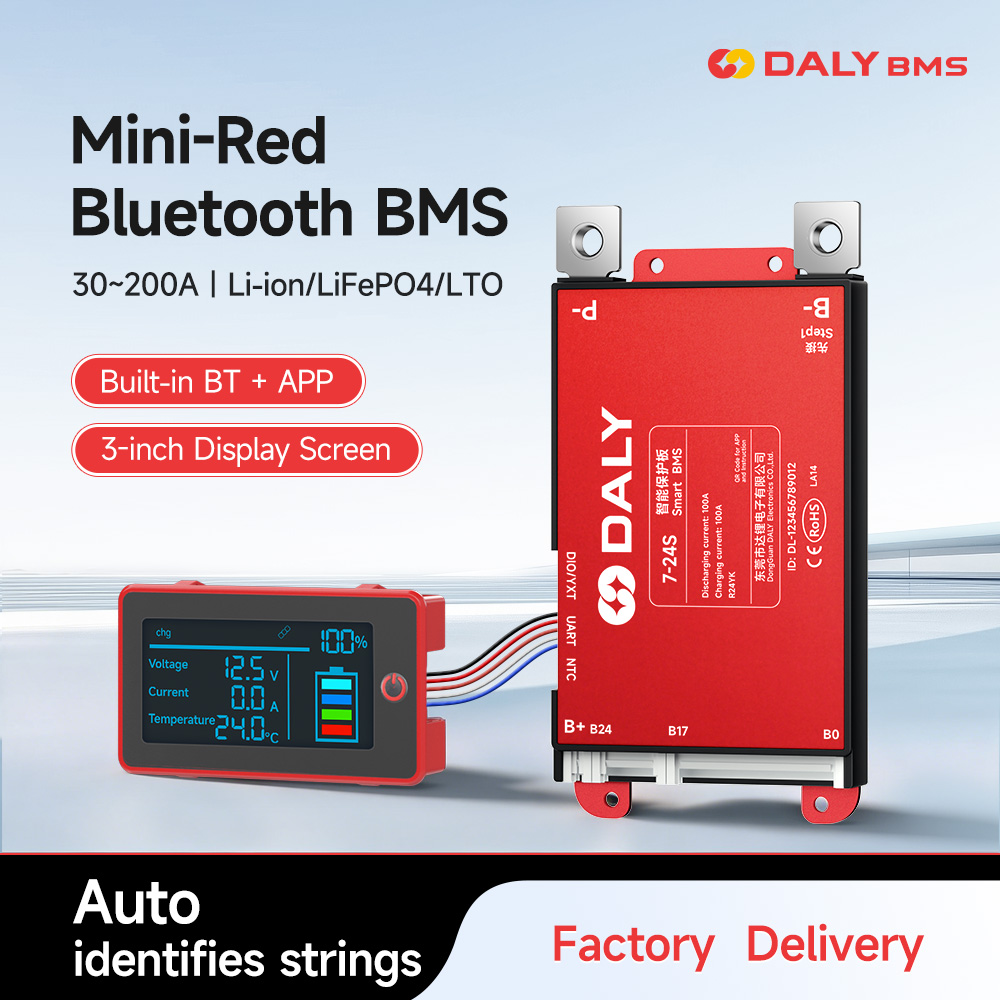 Smart Bms 24S 200A Bluetooth Lifepo4 - Daly Smart LCD da 3 pollici