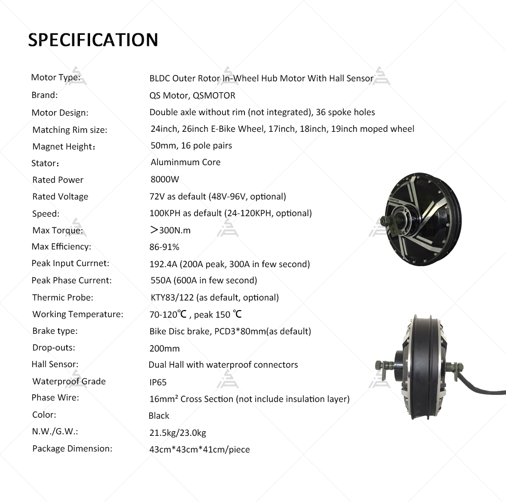 Motore QS 273 8000W V3 72V 120 - Qs Motor 273 8000W Hub Motor recensione e prezzo
