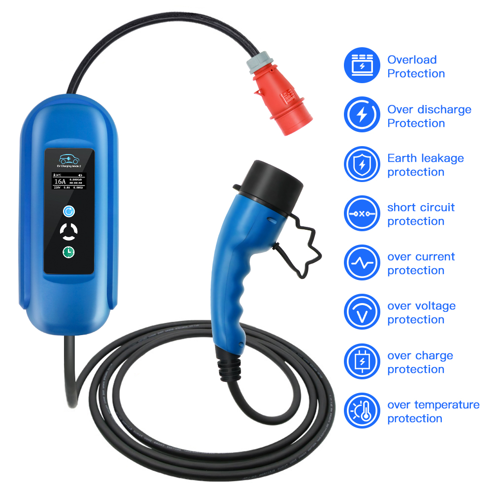 Kolanky EV Charger 16A 11KW ti - Type 2 Portable Ev Charger 11Kw Cee recensione e prezzo