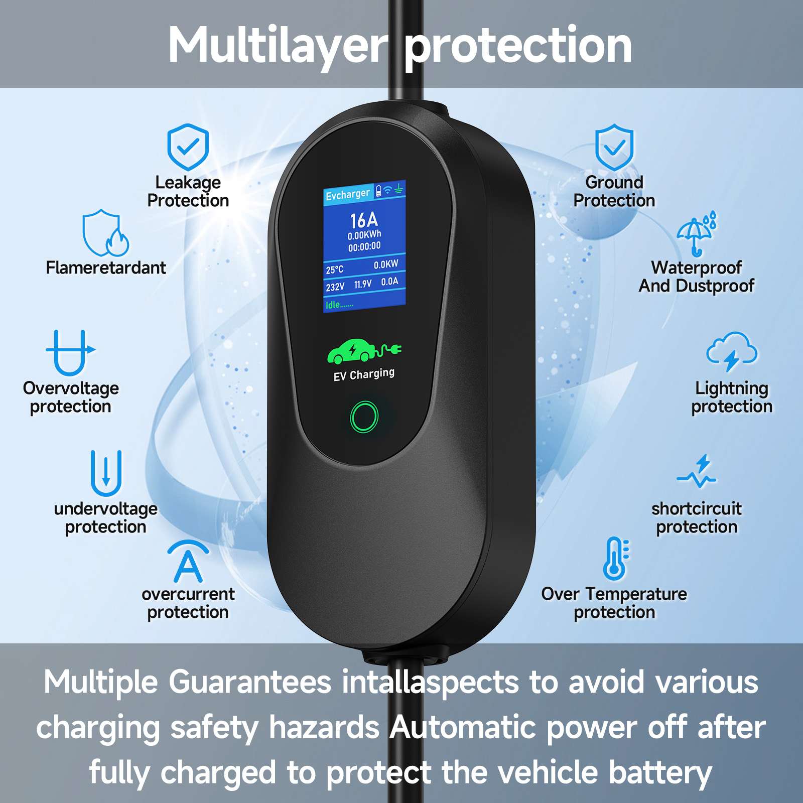 AFYEEV Type2 Caricatore EV por - Type 2 Portable Ev Charger 11Kw Cee recensione e prezzo