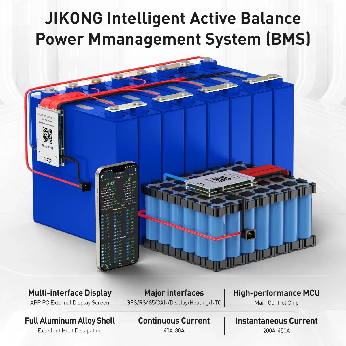 JK Smart BMS 4S-24S LiFePo4 Li - Smart Bms 24S 200A Bluetooth Lifepo4 recensione e prezzo