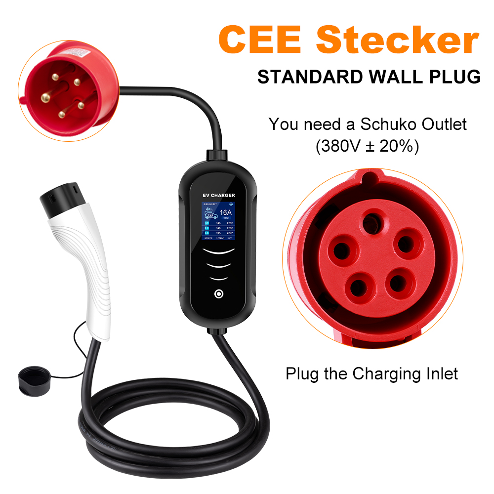 IPENGEN 11KW 16A 3 fasi EV car - Type 2 Portable Ev Charger 11Kw Cee recensione e prezzo