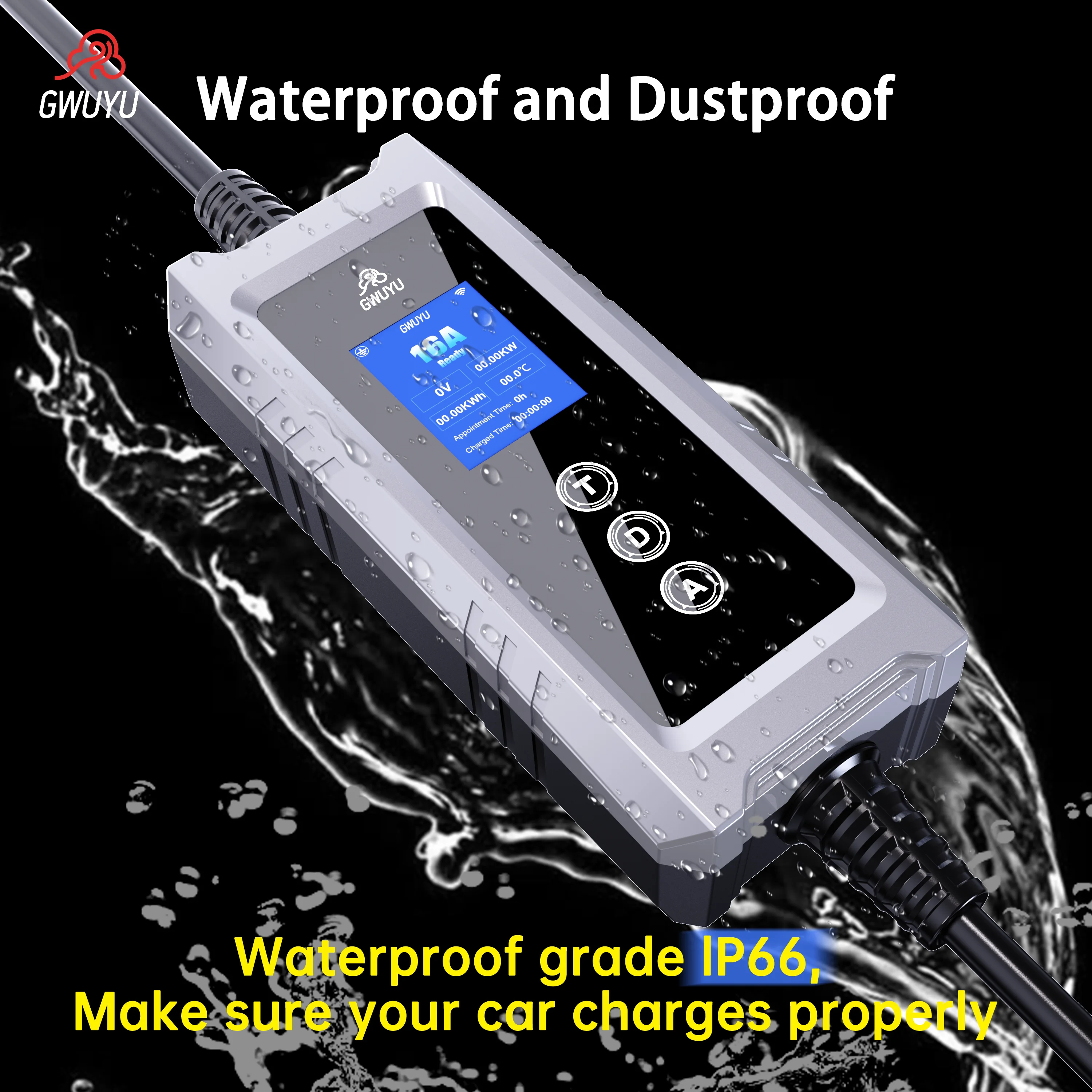 GWUYU 32A Type2 Caricabatterie - Type 2 Portable Ev Charger 11Kw Cee recensione e prezzo